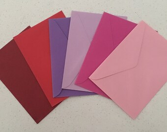 20 C5 Recycled Envelopes, 120gsm – Burgundy, Pink, Red, Purple