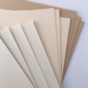 Textured A5 Card Stock: Recycled 209gsm Printable Cards - Rice, Oatmeal, Parmesan, Wheat image 6