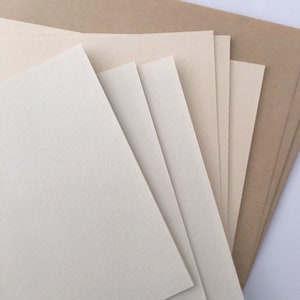 Textured A5 Card Stock: Recycled 209gsm Printable Cards - Rice, Oatmeal, Parmesan, Wheat image 2