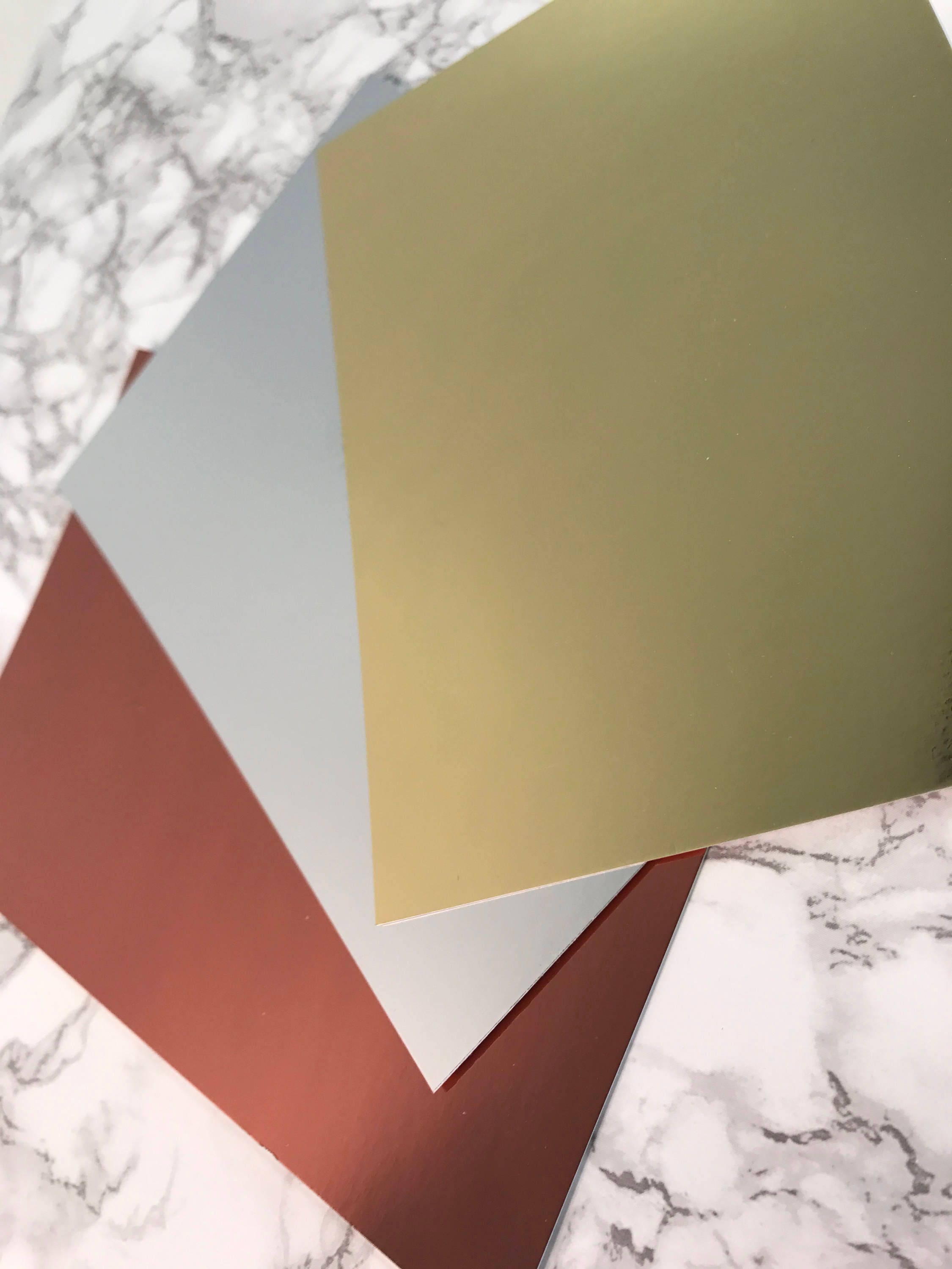 Mirror Paper Silver Mirror Paper Gold Mirror Paper Rose Etsy