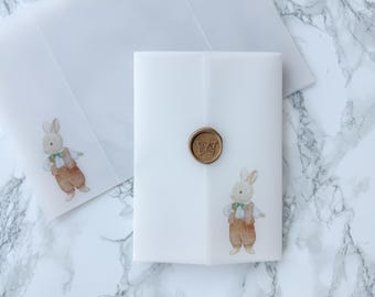 Some Bunny is One Birthday Party Invitation Vellum Wrap, Vellum Jacket for Classic Storybook Nursery Birthday Invitation