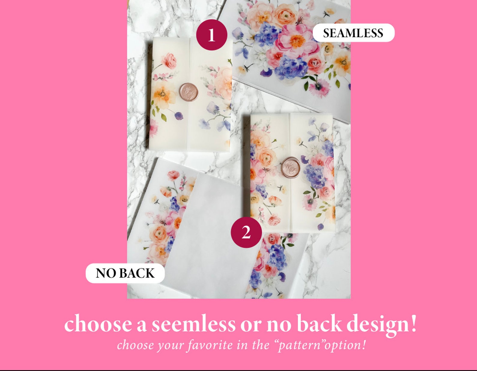 Bold and Bright Floral Vellum Jacket 5x7 Vellum Wedding Etsy