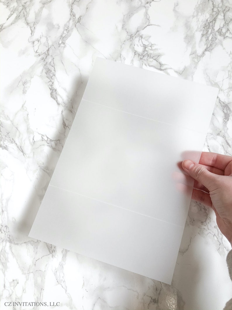 Vellum Wrap 5x7 Vellum Wedding Invitation Vellum Jacket for Etsy