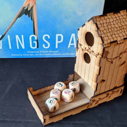 Wooden Wingspan Dice Tower Etsy