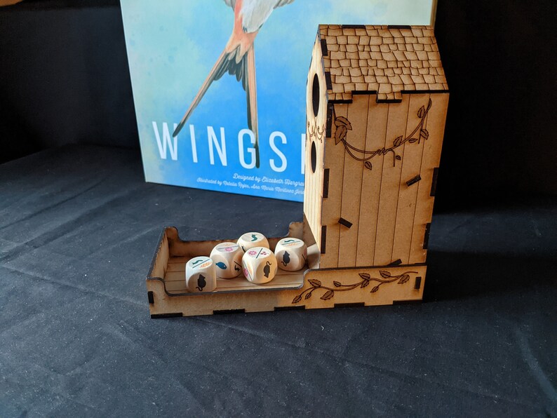 Wooden Wingspan Dice Tower Etsy