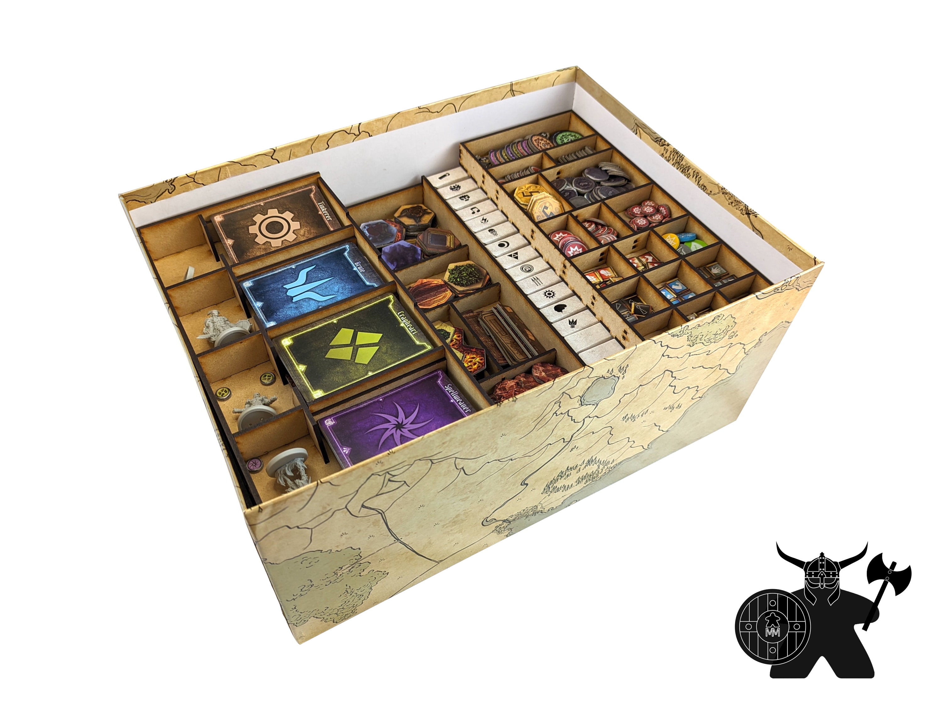 Upgrade for the Gloomhaven Organizer From Towerrex With Forgotten Circles,  Wooden Insert for Gloomhaven, Storage Solution for Gloomhaven 