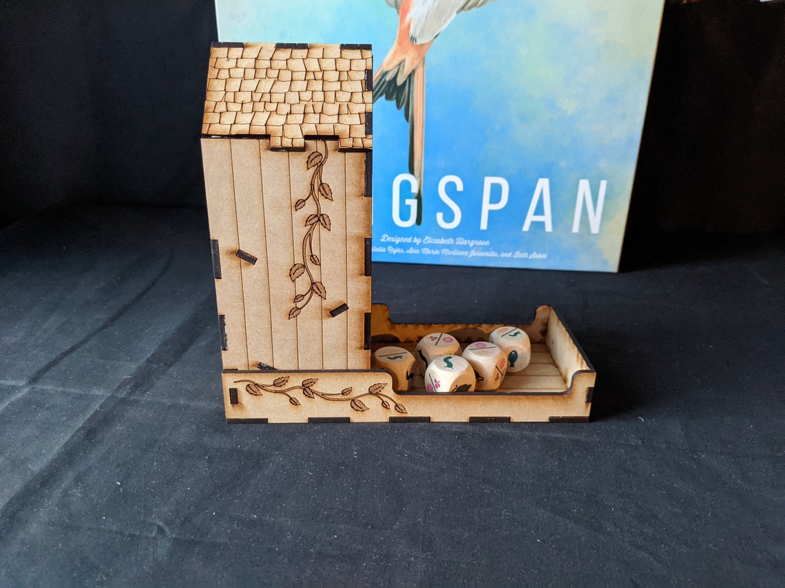 Wooden Wingspan Dice Tower Etsy