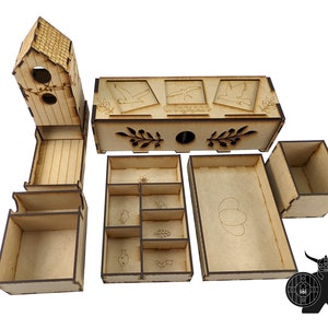 Spannweite Euro Ozeanien Einsatz Holz Organizer Insert + Dice Tower