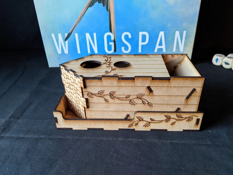 Wooden Wingspan Dice Tower Etsy