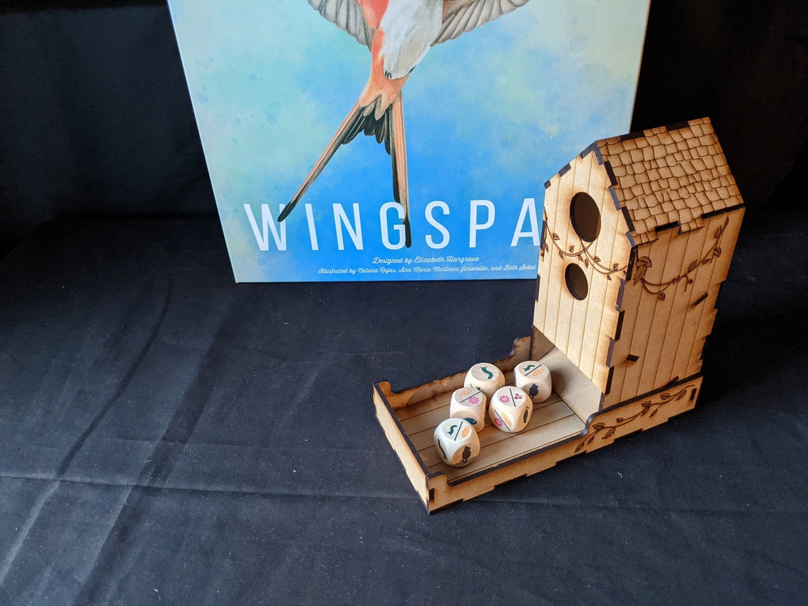 Wooden Wingspan Dice Tower Etsy