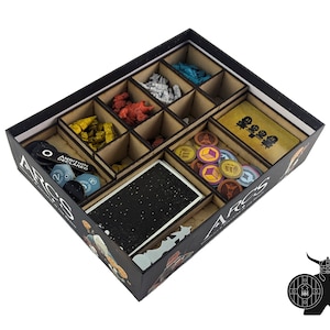 Arcs: Conflict & Collapse in the Reach Game Insert | Wooden Organizer