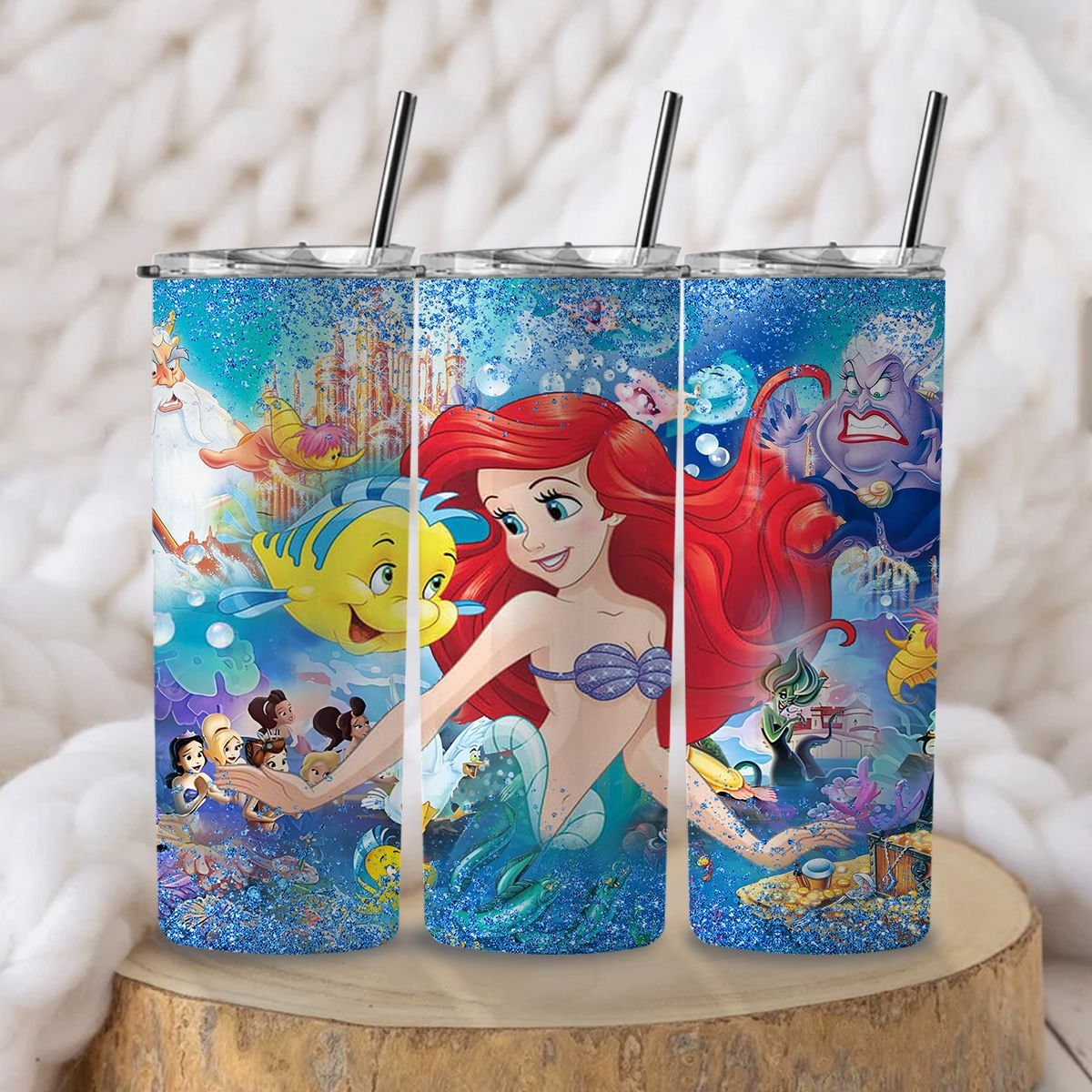 漫画 20 オンス スキニー タンブラー ファイル、プリンセス アリエル