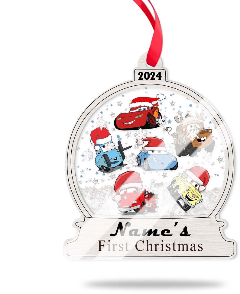 Personalized Name First Christmas Disney Cars Ornament, Lightning