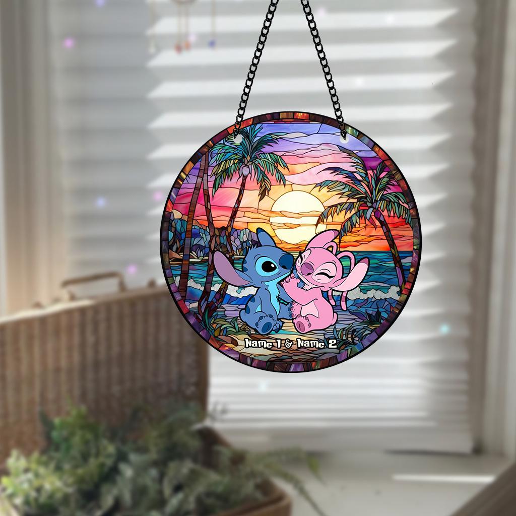 Personalized Stitch and Angel Acrylic Suncatcher, Stitch
