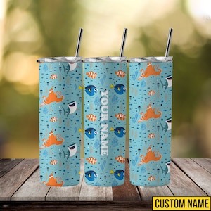 Finding Nemo Tumbler Wrap Png, Halloween Png,Halloween Tumbler, Cartoon 20oz Skinny Tumbler, PNG Digital Download, Sublimation Design PNG