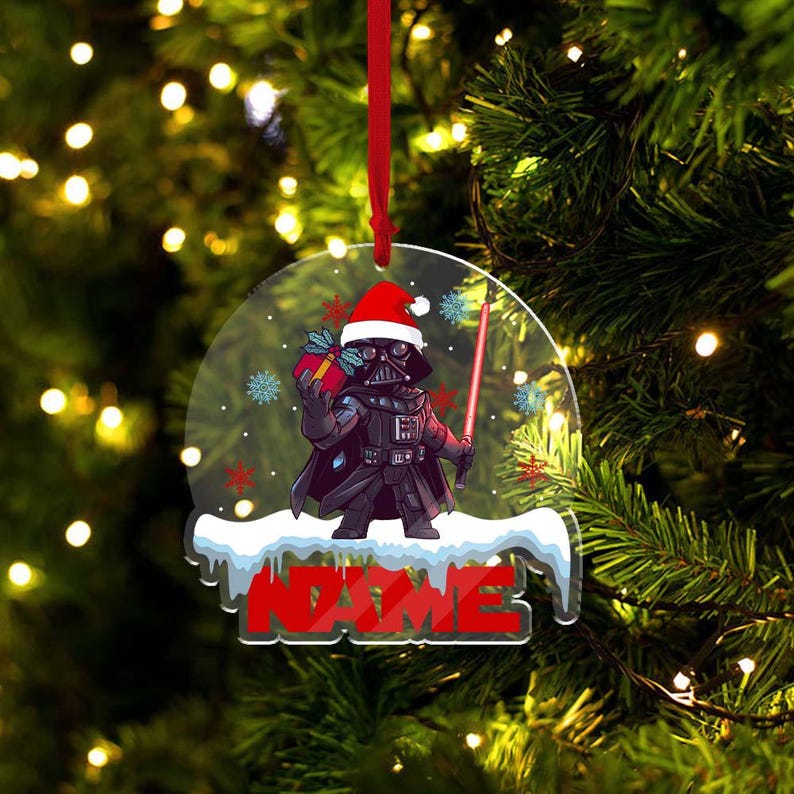 Personalized Name Christmas Darth Vader Ornament, Star Wars Characters
