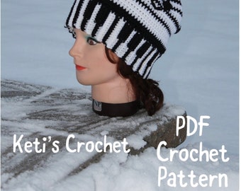 Crochet Pattern for Piano Hat, Piano Hat Crochet Pattern, Piano Crochet Hat, Piano Hat, Crochet Gift, Handmade