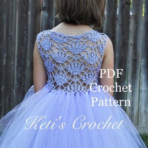 Crochet Pattern,Crochet Lace Tutu Dress Pattern,Crochet Top Pattern,Crochet Dress Pattern,Lace Top Tutu Pattern,Tutu Dress Crochet Pattern image 1