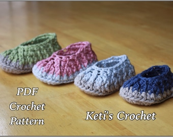 Crochet Baby Booties Pattern, Newborn to 12 Months (PDF Pattern)
