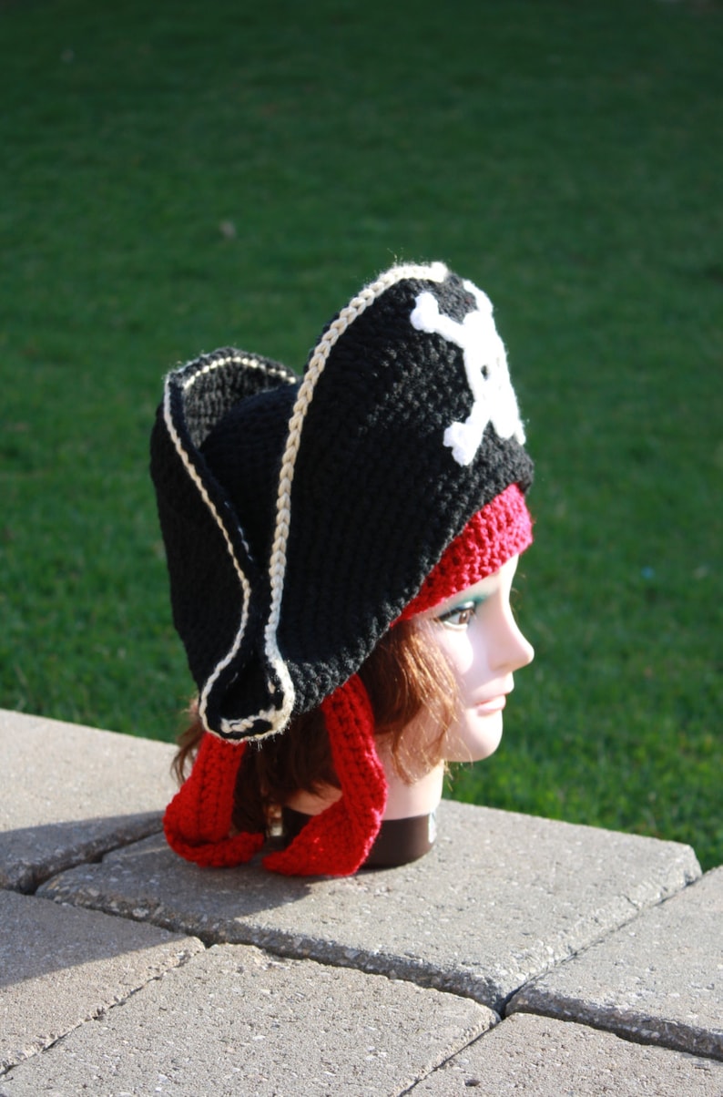 Crochet Pattern:adult Pirate Hatpirate Hat Crochet - Etsy