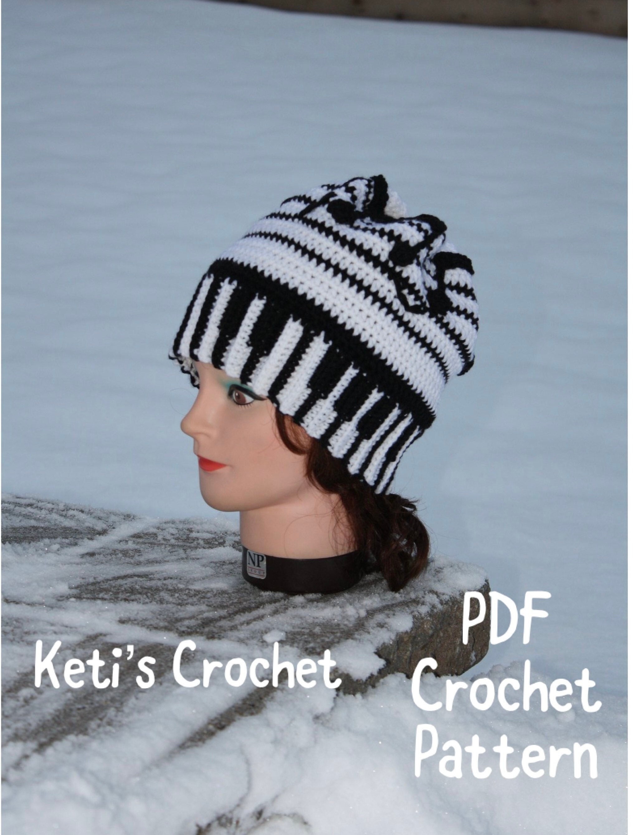 vintage PIANO keys HAT keyboard black white beanie knit WINTER CAP TAIWAN MADE Piano Beanie - Etsy main image 3