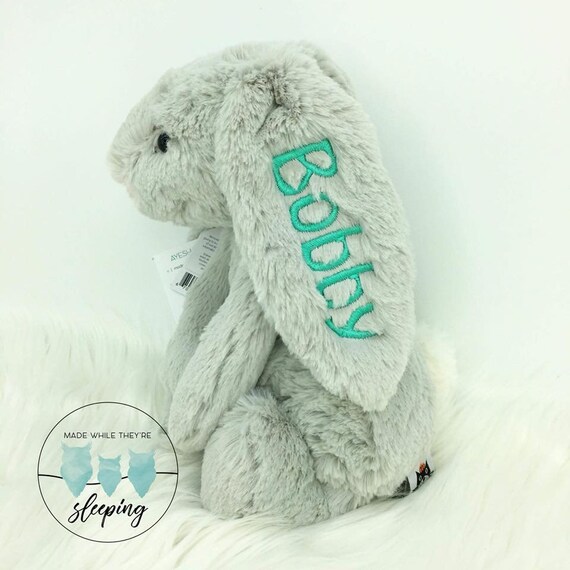 Personalised embroidered Jellycat Bashful Bunnies Bunny Beige Etsy