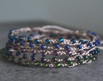 Boho Braided Dainty Bracelet: Miyuki Beaded, Waterproof, Adjustable Handmade in Australia ByLEXY