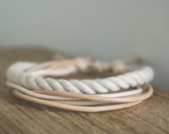 Boho Multistrand Leather Wrap Bracelet: Australian Handmade Beach Jewelry ByLEXY