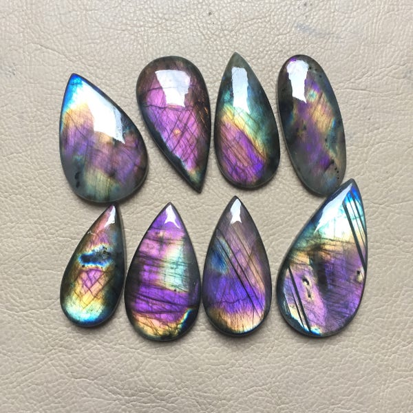 Labradorite Pear Shaped 8 Pieces Size : 58-45 MM Approx Wholesale price