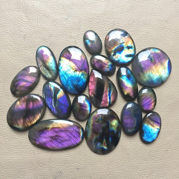 Labradorite Cabochons 17 Pieces Size : 53-24 MM Approx Wholesale price