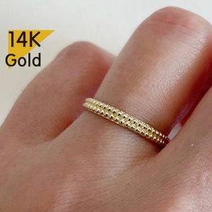 14K Gold Solid Gold Ring - TGR214