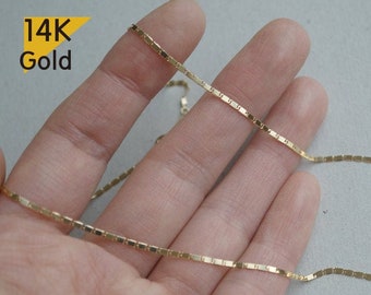 14K Solid Gold Snake Chain Necklace - TGN007