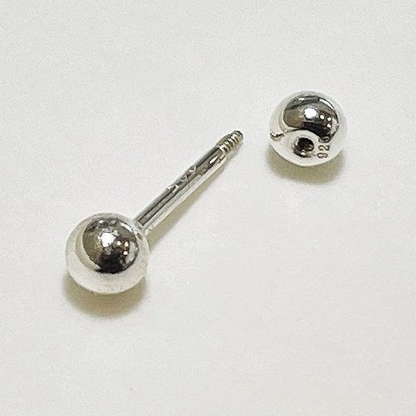 925 Sterling Silver Ball 2, 3, 4, 5, 6, 7mm  Piercing 20G