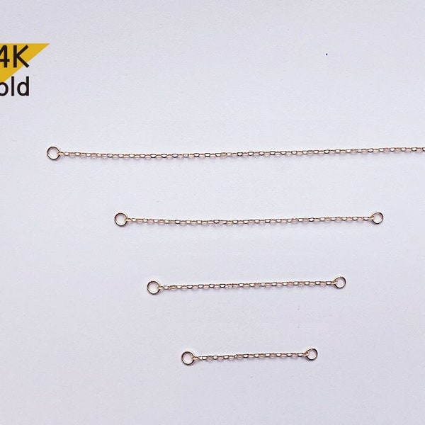 14K Solid Gold dünne Helix-Kette, Wandelbare Kette, Ohrringe Kette, Ohr Manschetten Kette