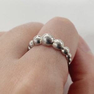 925 Sterling Silver Ring, 925 Silver Geometric Ring, US 5.5  6.25