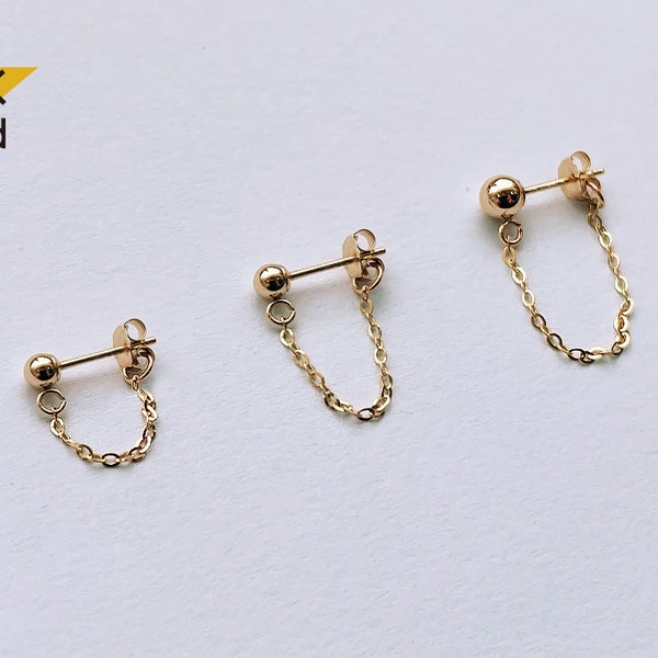 NEW! 14K Solid Gold Chain Cuff Earring