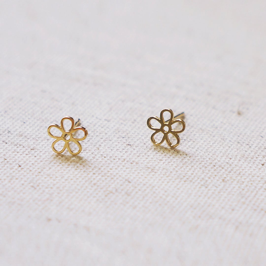 [LLOYD] 10K☆Triple layer flower cup earrings US Lily Of The Valley Chandelier Earrings Flower Floral