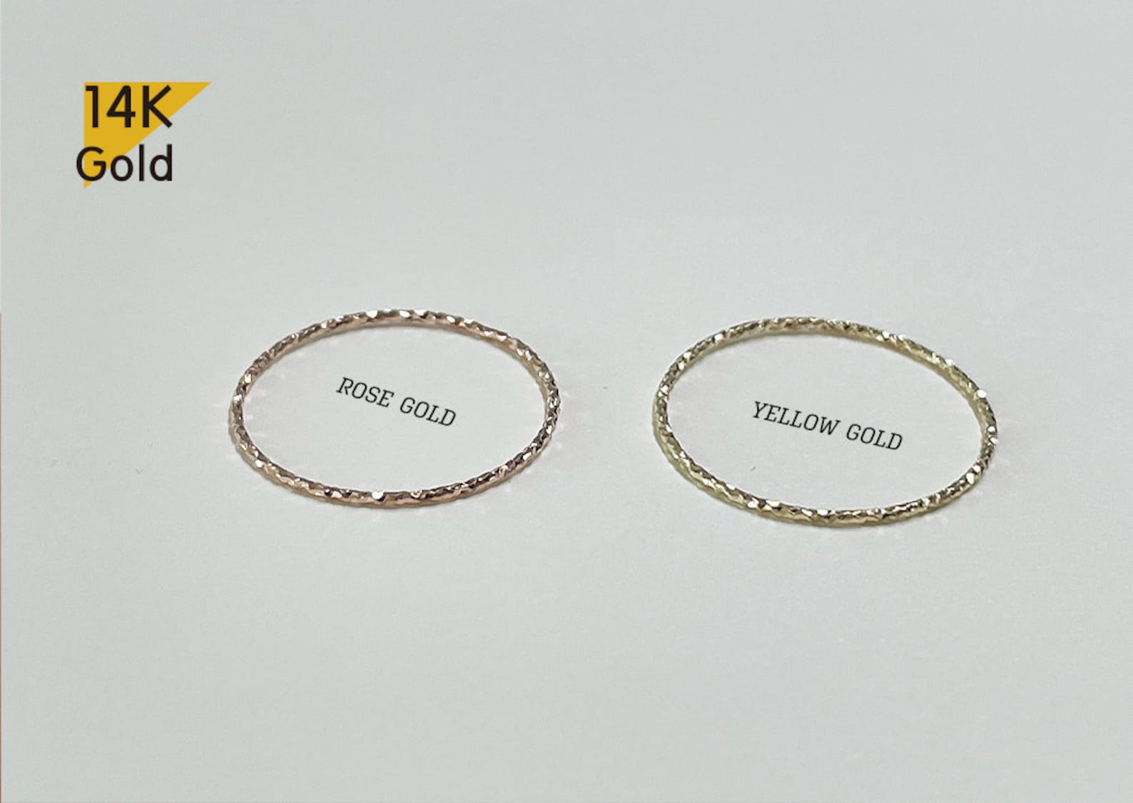 14K Solid Gold Super Thin Stacking Ring TGR202 - Etsy