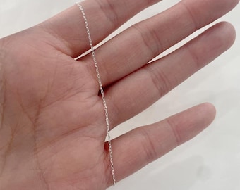 925 Sterling Silver Necklace Simple Chain Slim Design Thin Chain