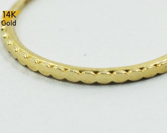 14K Solid Gold Ring, Geometric Ring - TGR102