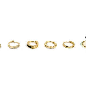 One Earring - 10K Solid Gold Round Hoop Earring - TGE118