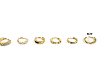 One Earring - 10K Solid Gold Round Hoop Earring - TGE118