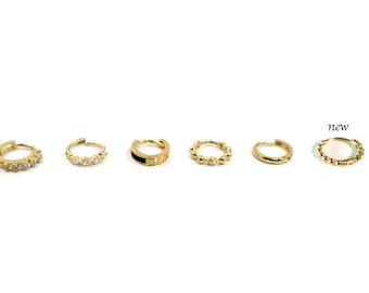 One Earring - 10K Solid Gold Round Hoop Earring - TGE118