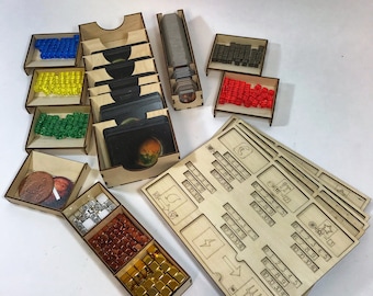 Digital DXF Download file for the organiser compatible with TERRAFORMING MARS Board Game - laser cut, laser, board game, diy, self assembly