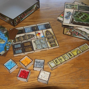 Digital DXF Download file for organiser compatible with THE VILLAGE, Port and Inn  Board Game - laser cut,board game, diy, self assembly
