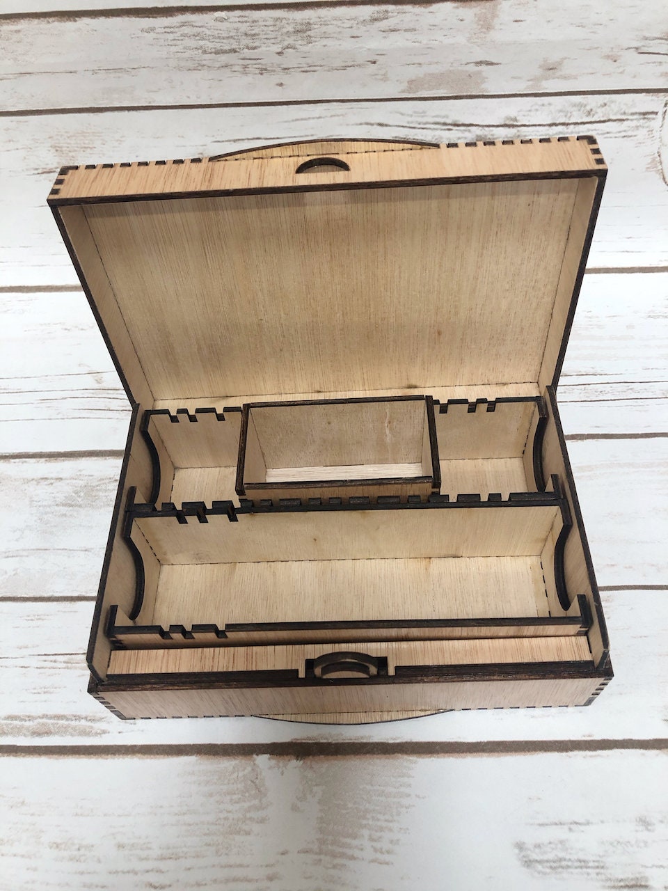 Carcassonne Travel Box with tile trays and meeple storage box 