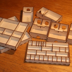 Digitaal DXF-downloadbestand voor organizer compatibel met THE COLONISTS-bordspel - lasergesneden, bordspel, doe-het-zelf, zelfmontage
