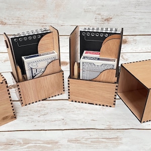 POCKET CARD BOX with notepad, pencil and decks of cards -Rummy, Poker, Bridge,Canasta, Gin, Solitaire, Blackjack - gift, present, card games