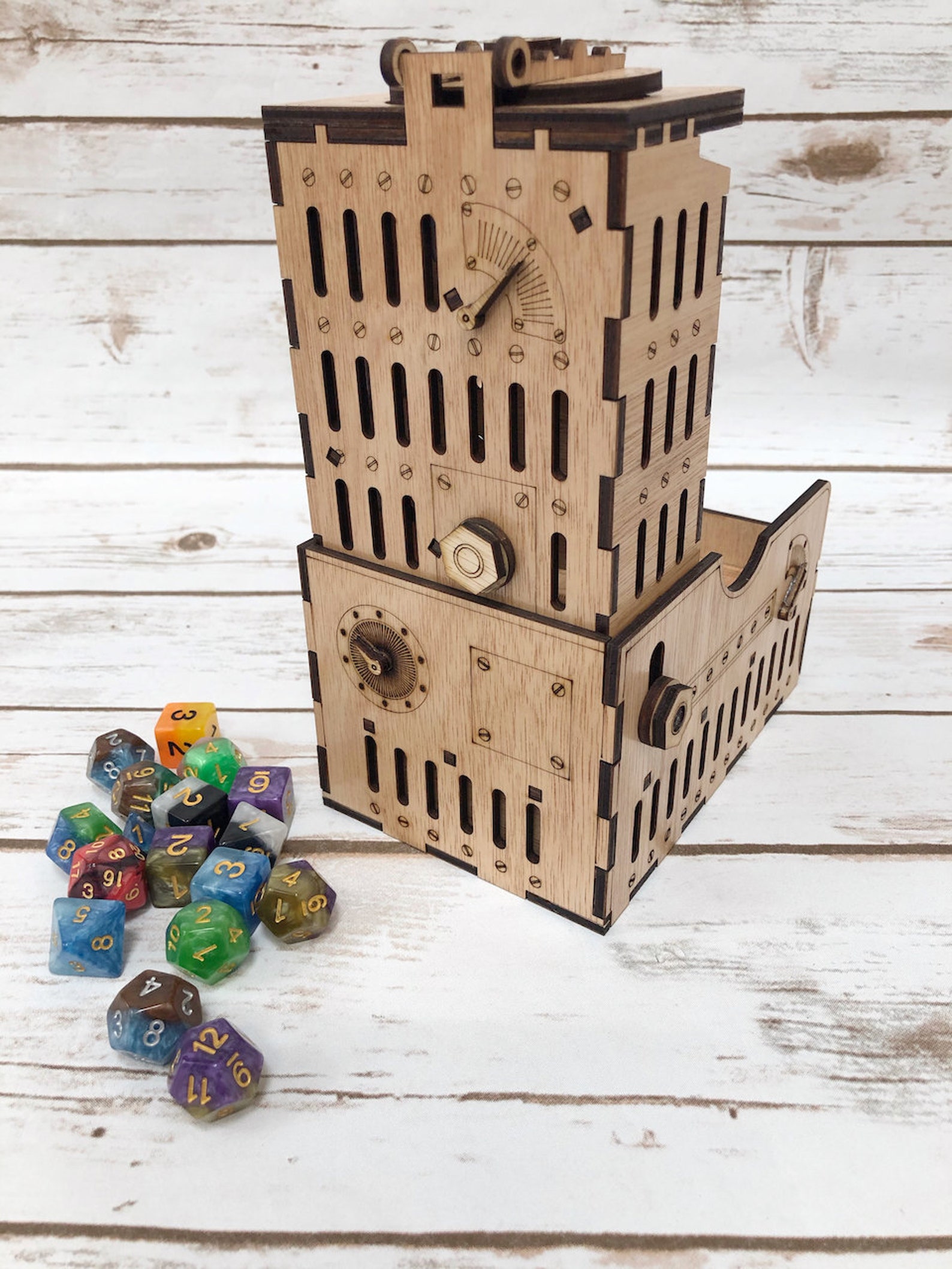 Steampunk Dice Tower Dice Games Board Games RPG Laser Cut Etsy Australia