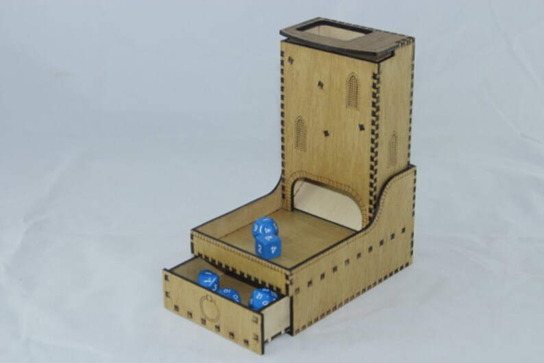 Dice Tower With Drawer Storage for Dice Boardgames RPG Dice Etsy UK
